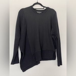 Athleta Bayridge Sweatshirt Asymmetrical Sweater Sz M